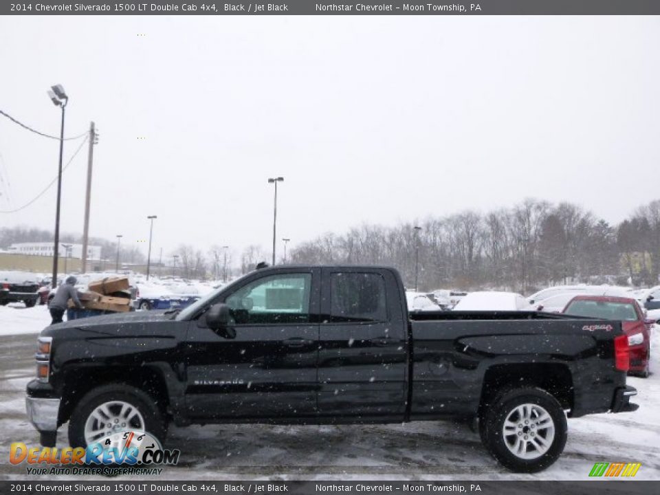 2014 Chevrolet Silverado 1500 LT Double Cab 4x4 Black / Jet Black Photo #8
