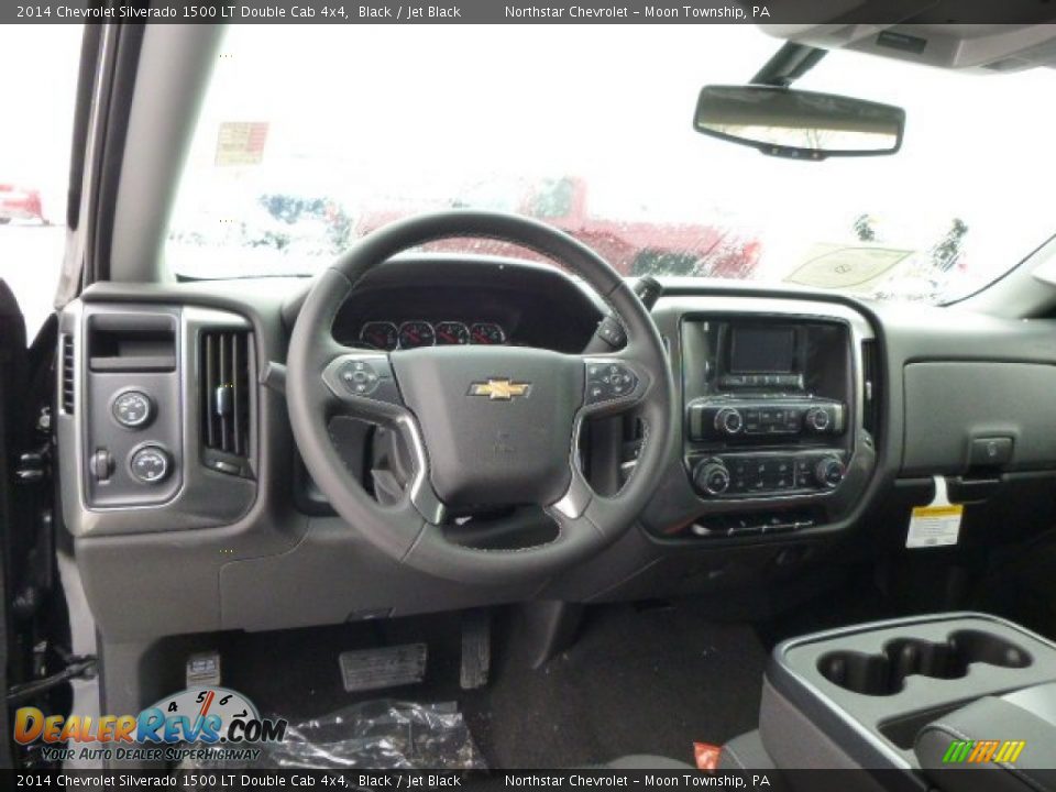 2014 Chevrolet Silverado 1500 LT Double Cab 4x4 Black / Jet Black Photo #12