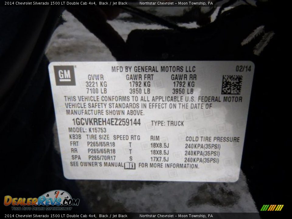2014 Chevrolet Silverado 1500 LT Double Cab 4x4 Black / Jet Black Photo #20
