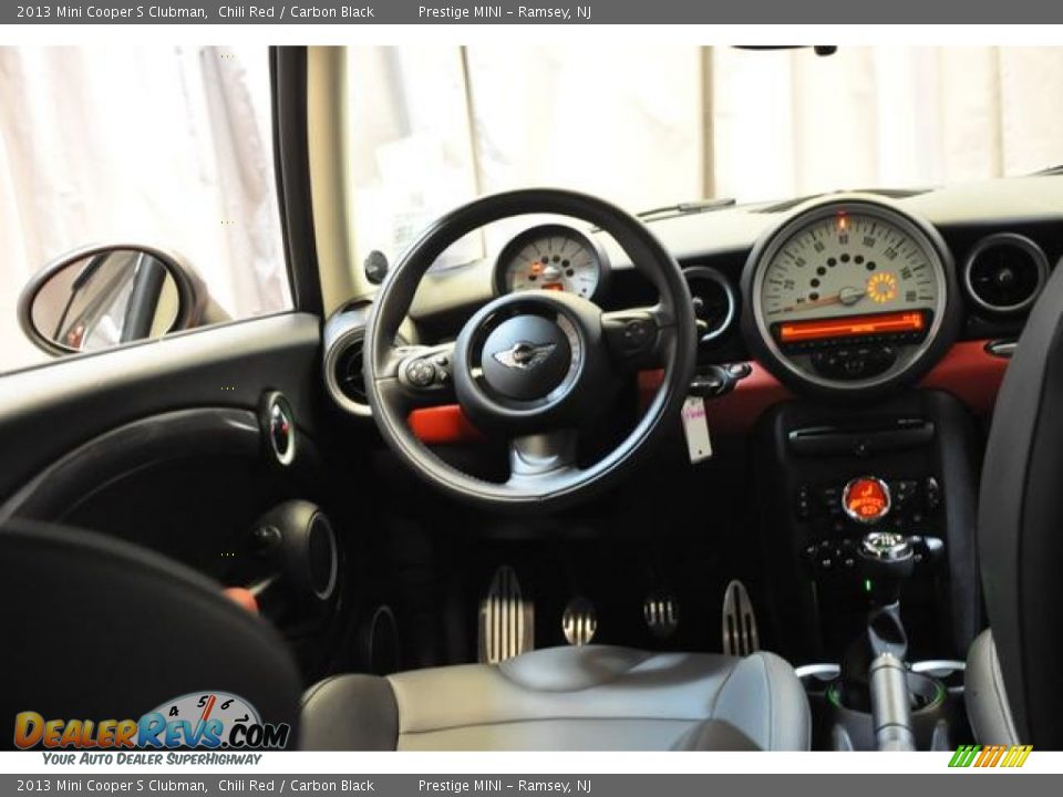 2013 Mini Cooper S Clubman Chili Red / Carbon Black Photo #31
