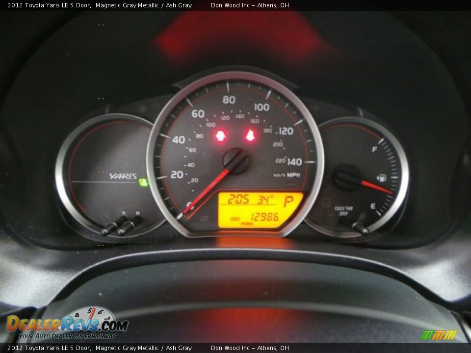 2012 Toyota Yaris LE 5 Door Magnetic Gray Metallic / Ash Gray Photo #22