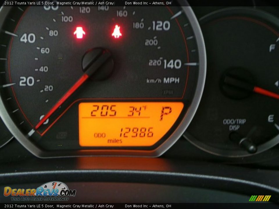 2012 Toyota Yaris LE 5 Door Magnetic Gray Metallic / Ash Gray Photo #23