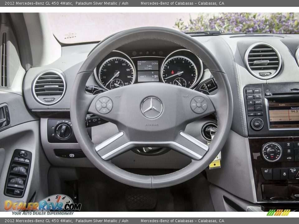 2012 Mercedes-Benz GL 450 4Matic Paladium Silver Metallic / Ash Photo #14