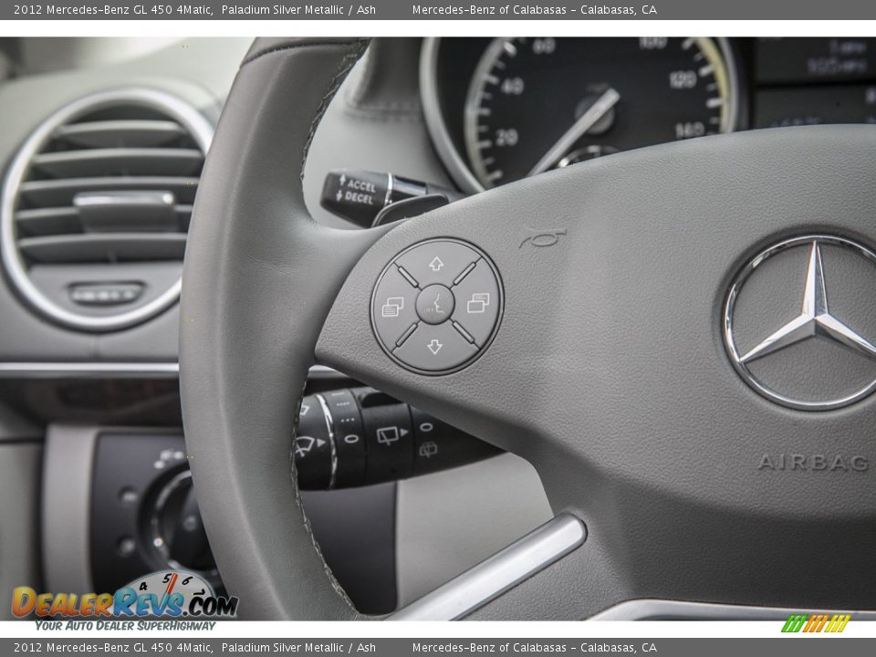 2012 Mercedes-Benz GL 450 4Matic Paladium Silver Metallic / Ash Photo #16