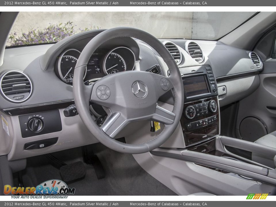2012 Mercedes-Benz GL 450 4Matic Paladium Silver Metallic / Ash Photo #17
