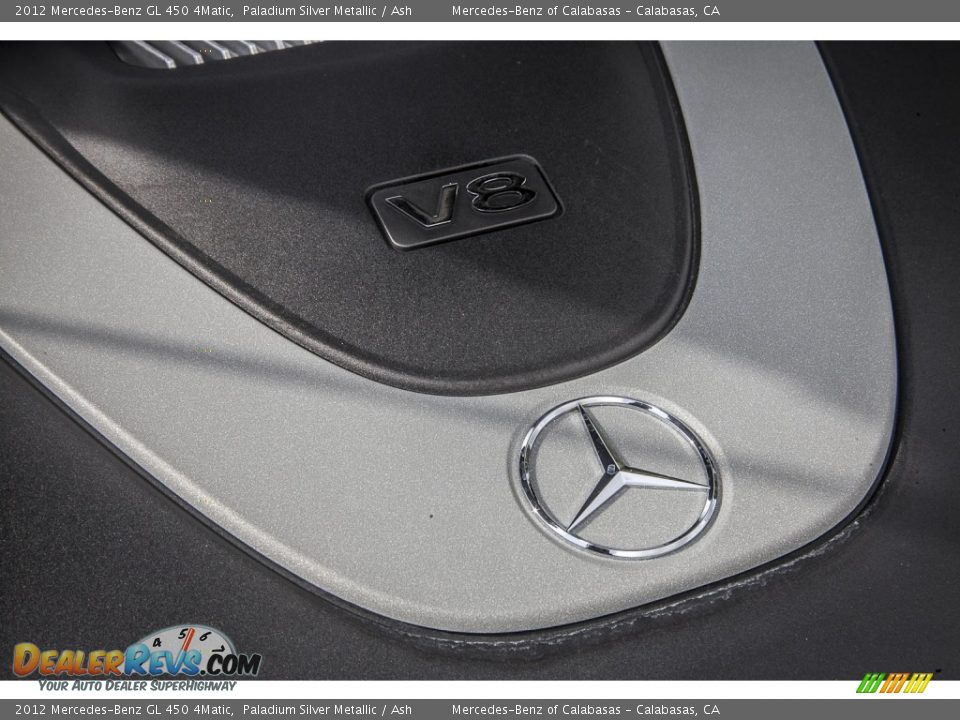 2012 Mercedes-Benz GL 450 4Matic Paladium Silver Metallic / Ash Photo #25