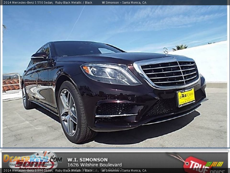 2014 Mercedes-Benz S 550 Sedan Ruby Black Metallic / Black Photo #1