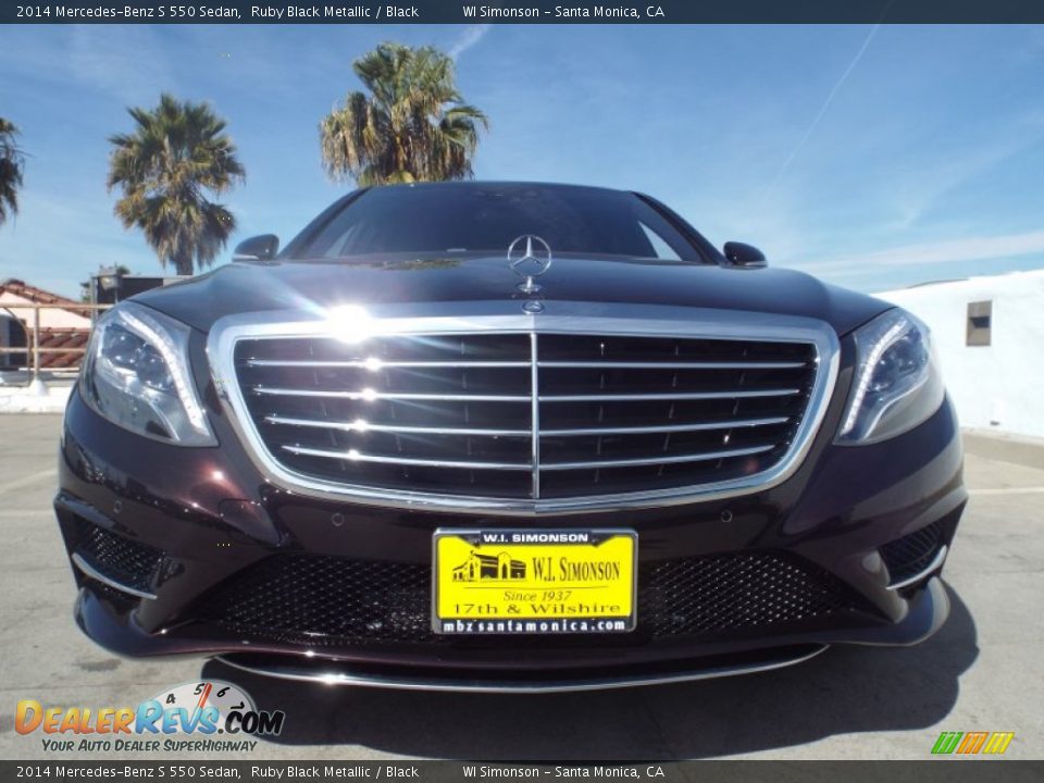 2014 Mercedes-Benz S 550 Sedan Ruby Black Metallic / Black Photo #2