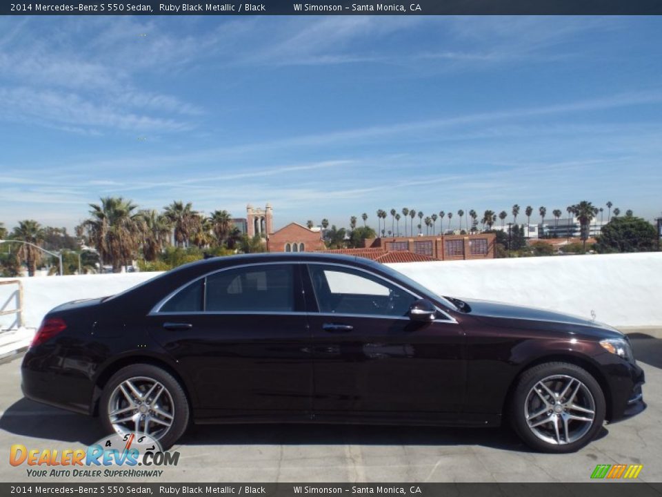 2014 Mercedes-Benz S 550 Sedan Ruby Black Metallic / Black Photo #3