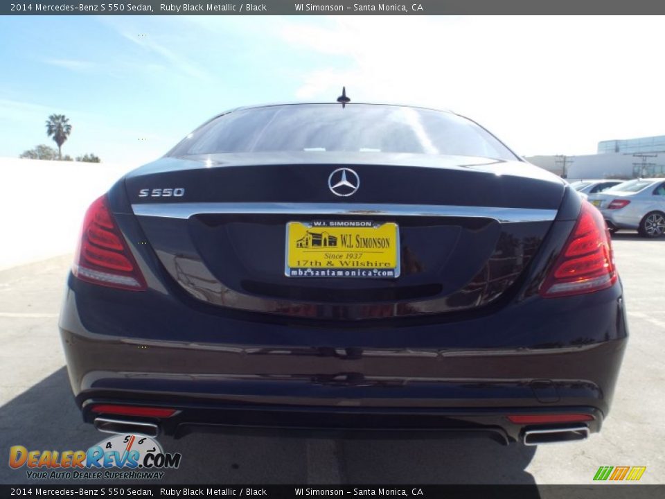 2014 Mercedes-Benz S 550 Sedan Ruby Black Metallic / Black Photo #5