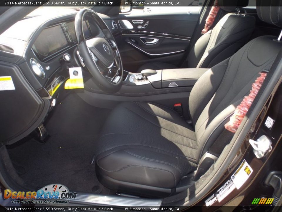 2014 Mercedes-Benz S 550 Sedan Ruby Black Metallic / Black Photo #7