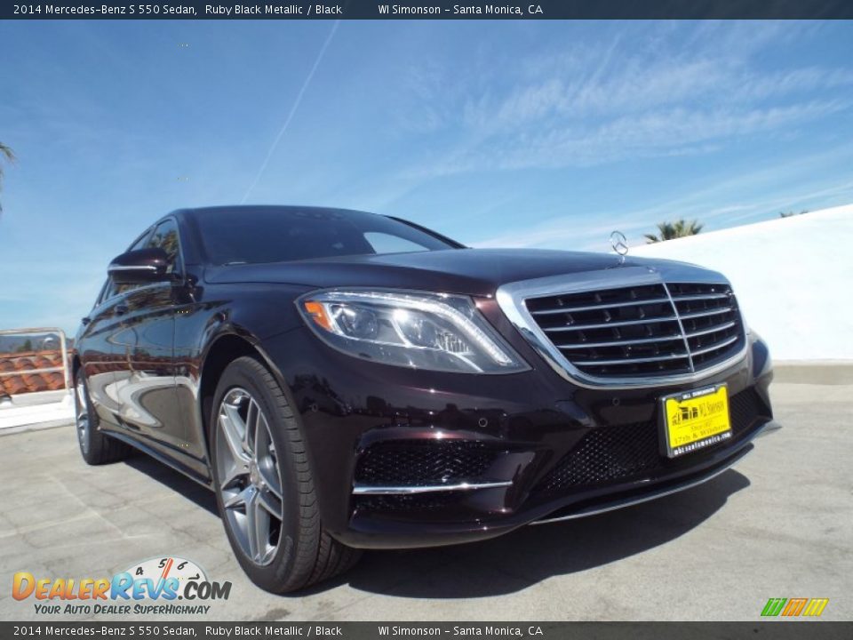 2014 Mercedes-Benz S 550 Sedan Ruby Black Metallic / Black Photo #11