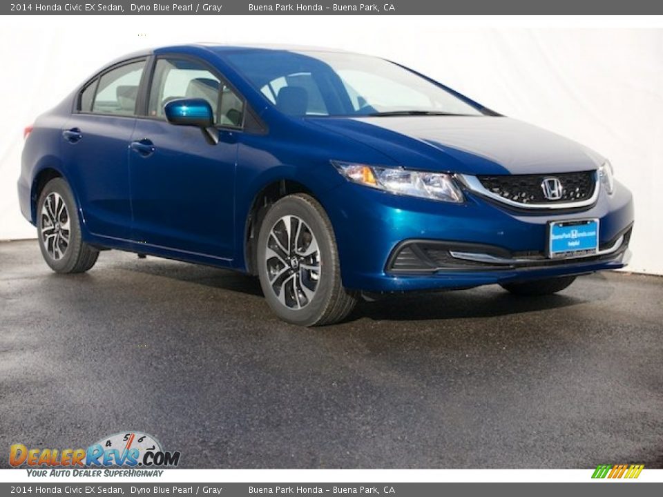 2014 Honda Civic EX Sedan Dyno Blue Pearl / Gray Photo #1