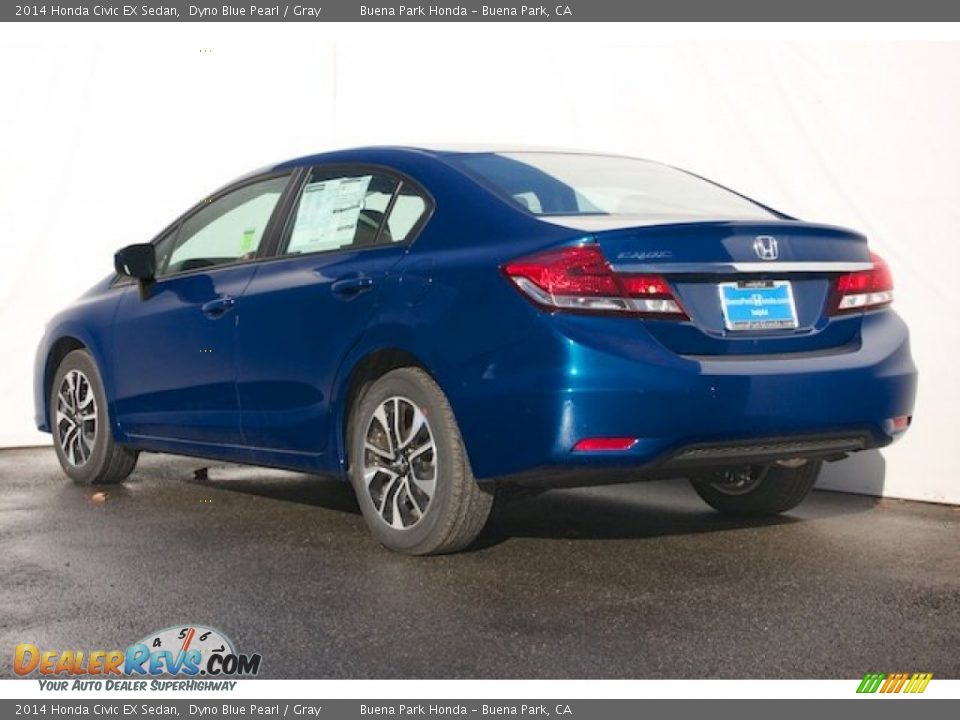 2014 Honda Civic EX Sedan Dyno Blue Pearl / Gray Photo #2