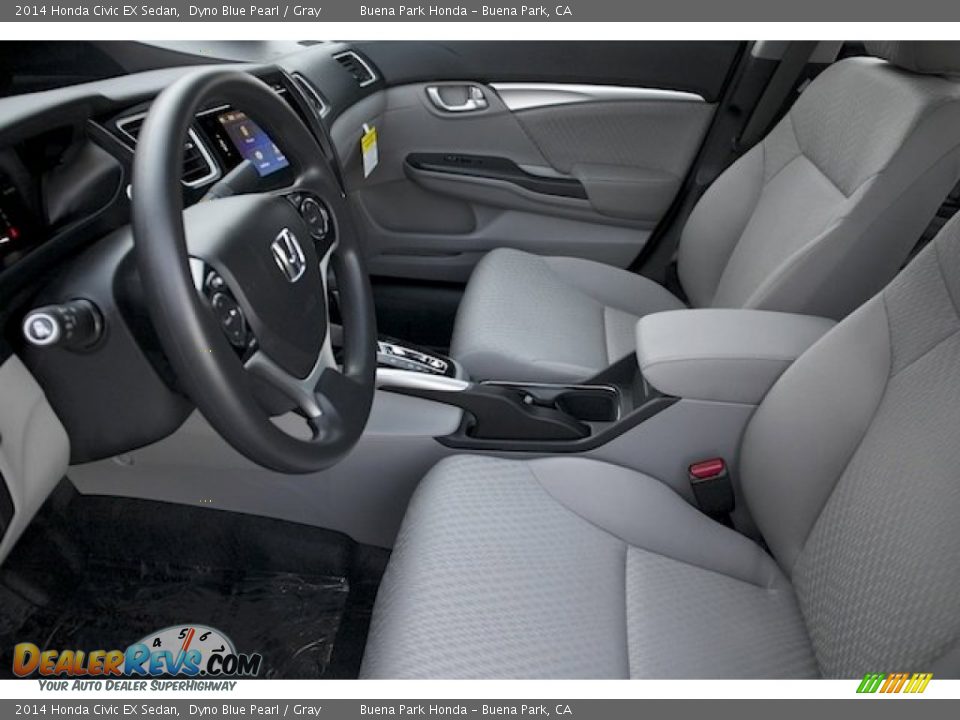 2014 Honda Civic EX Sedan Dyno Blue Pearl / Gray Photo #9