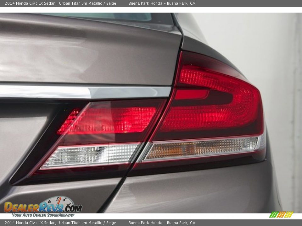 2014 Honda Civic LX Sedan Urban Titanium Metallic / Beige Photo #4