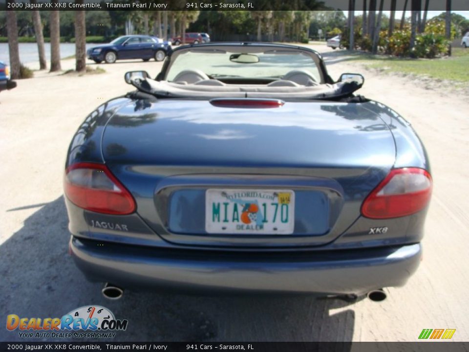 2000 Jaguar XK XK8 Convertible Titanium Pearl / Ivory Photo #6