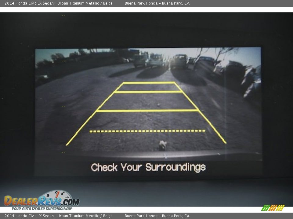 2014 Honda Civic LX Sedan Urban Titanium Metallic / Beige Photo #8