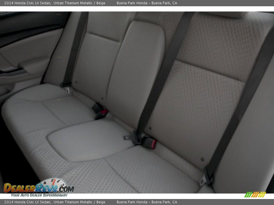 2014 Honda Civic LX Sedan Urban Titanium Metallic / Beige Photo #16