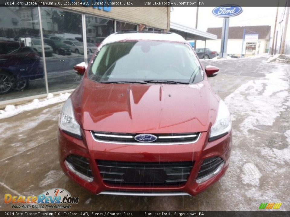 2014 Ford Escape Titanium 2.0L EcoBoost 4WD Sunset / Charcoal Black Photo #2