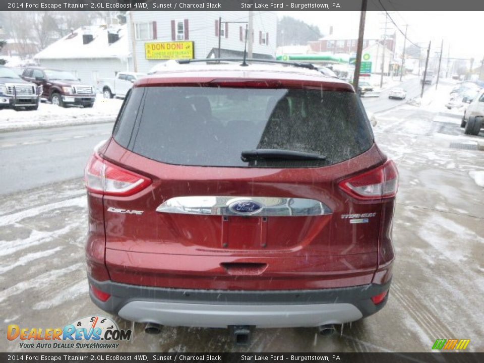 2014 Ford Escape Titanium 2.0L EcoBoost 4WD Sunset / Charcoal Black Photo #5