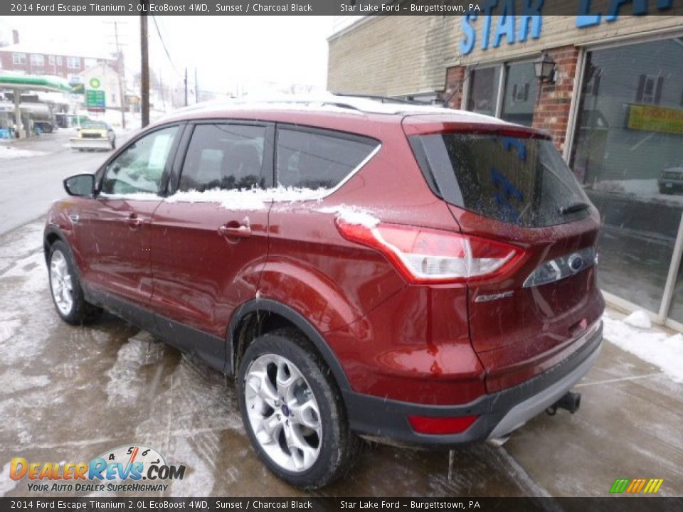 2014 Ford Escape Titanium 2.0L EcoBoost 4WD Sunset / Charcoal Black Photo #6