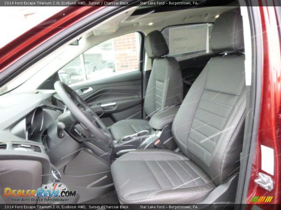 2014 Ford Escape Titanium 2.0L EcoBoost 4WD Sunset / Charcoal Black Photo #9