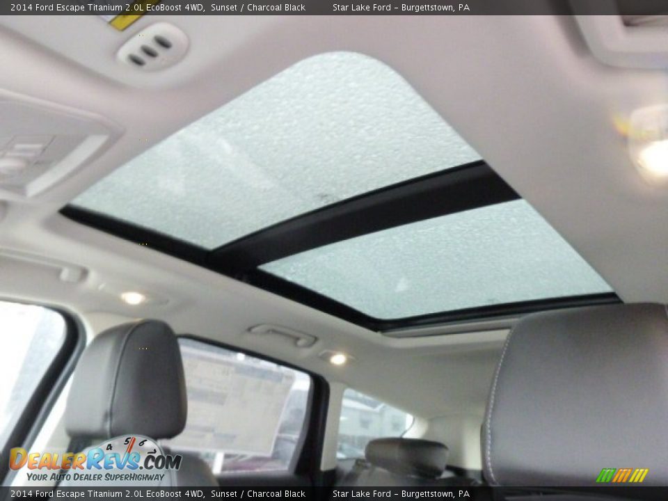 2014 Ford Escape Titanium 2.0L EcoBoost 4WD Sunset / Charcoal Black Photo #14