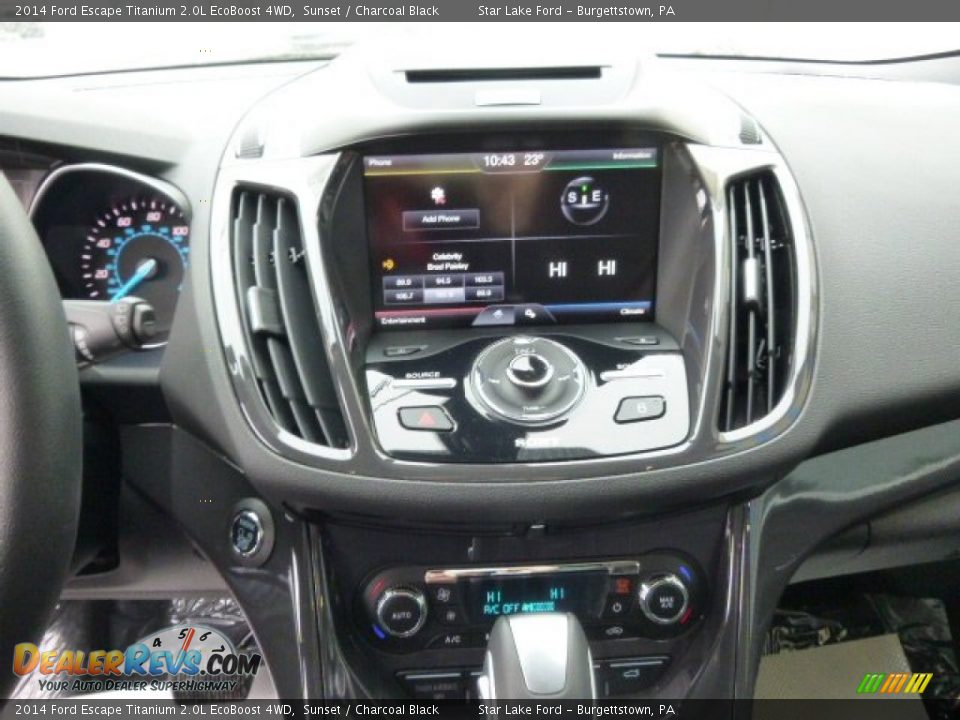 2014 Ford Escape Titanium 2.0L EcoBoost 4WD Sunset / Charcoal Black Photo #15