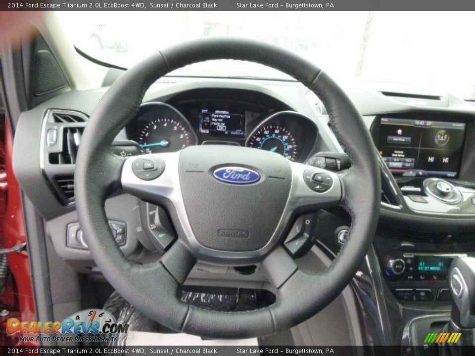 2014 Ford Escape Titanium 2.0L EcoBoost 4WD Sunset / Charcoal Black Photo #18