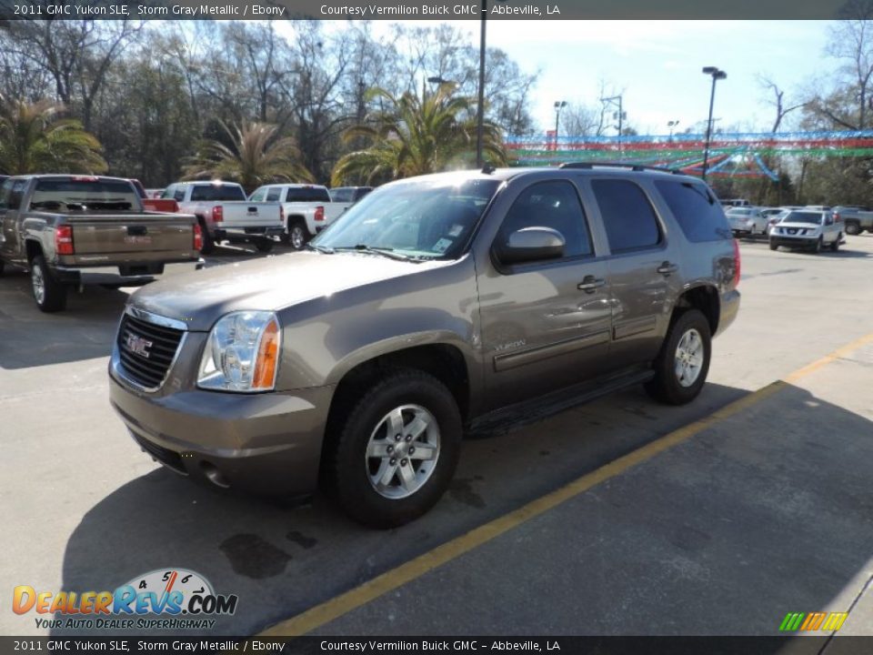 2011 GMC Yukon SLE Storm Gray Metallic / Ebony Photo #5
