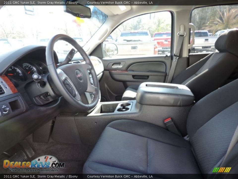 2011 GMC Yukon SLE Storm Gray Metallic / Ebony Photo #12