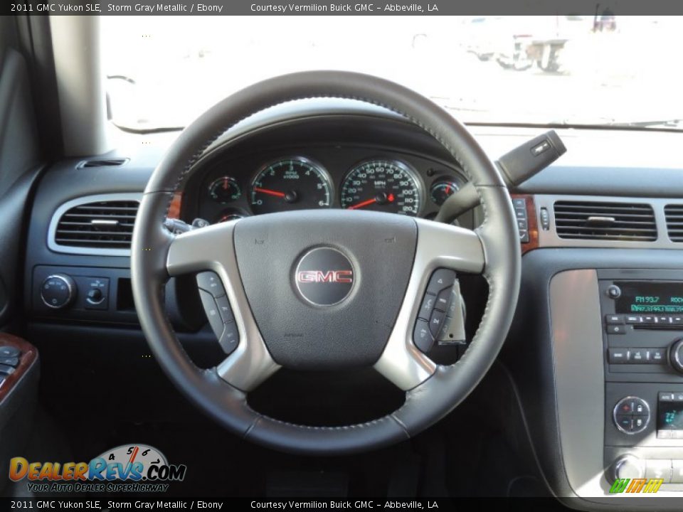 2011 GMC Yukon SLE Storm Gray Metallic / Ebony Photo #13