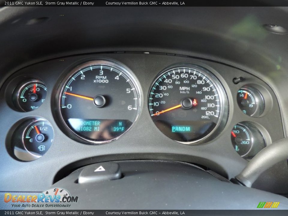 2011 GMC Yukon SLE Storm Gray Metallic / Ebony Photo #15