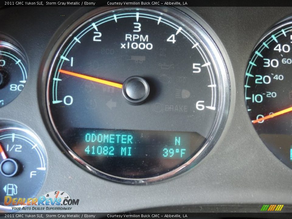 2011 GMC Yukon SLE Storm Gray Metallic / Ebony Photo #16