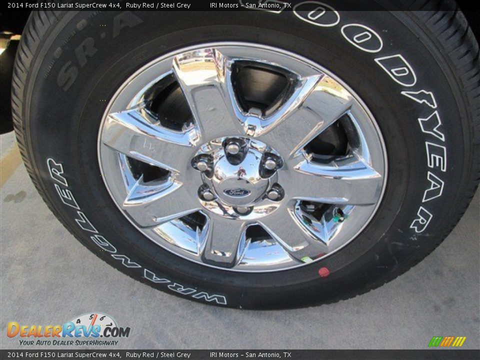 2014 Ford F150 Lariat SuperCrew 4x4 Ruby Red / Steel Grey Photo #9