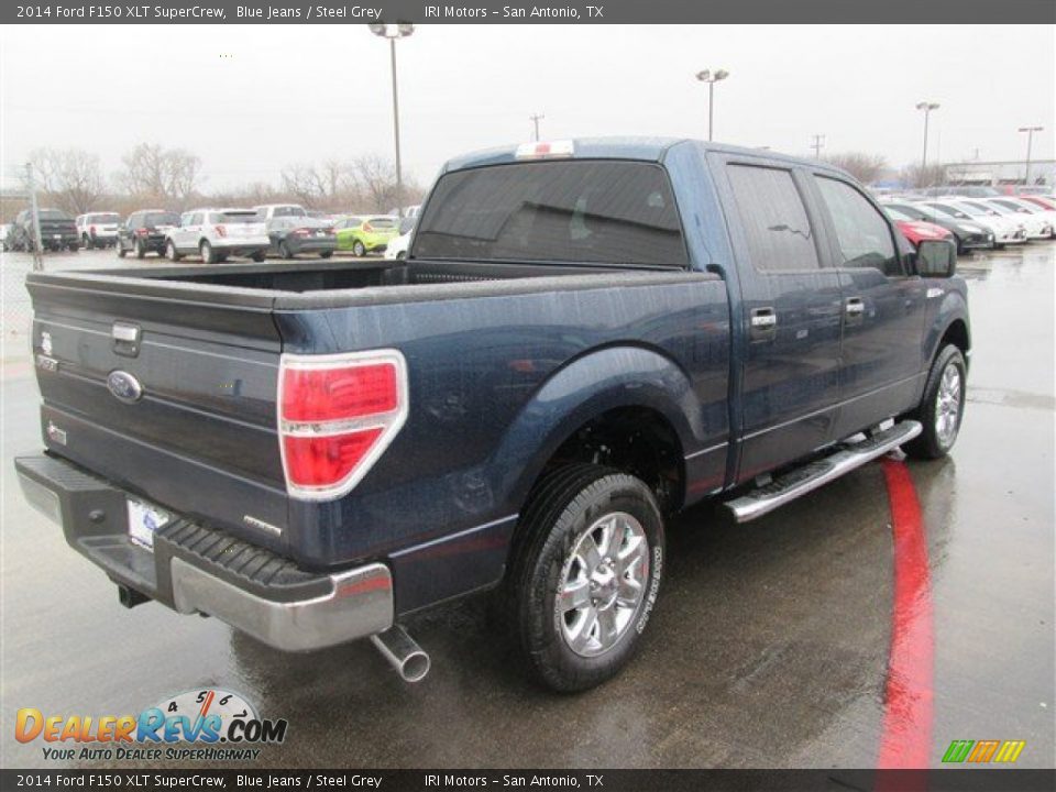 2014 Ford F150 XLT SuperCrew Blue Jeans / Steel Grey Photo #7