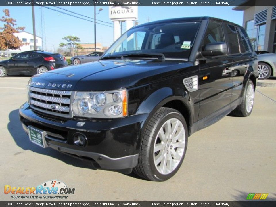 2008 Land Rover Range Rover Sport Supercharged Santorini Black / Ebony Black Photo #5