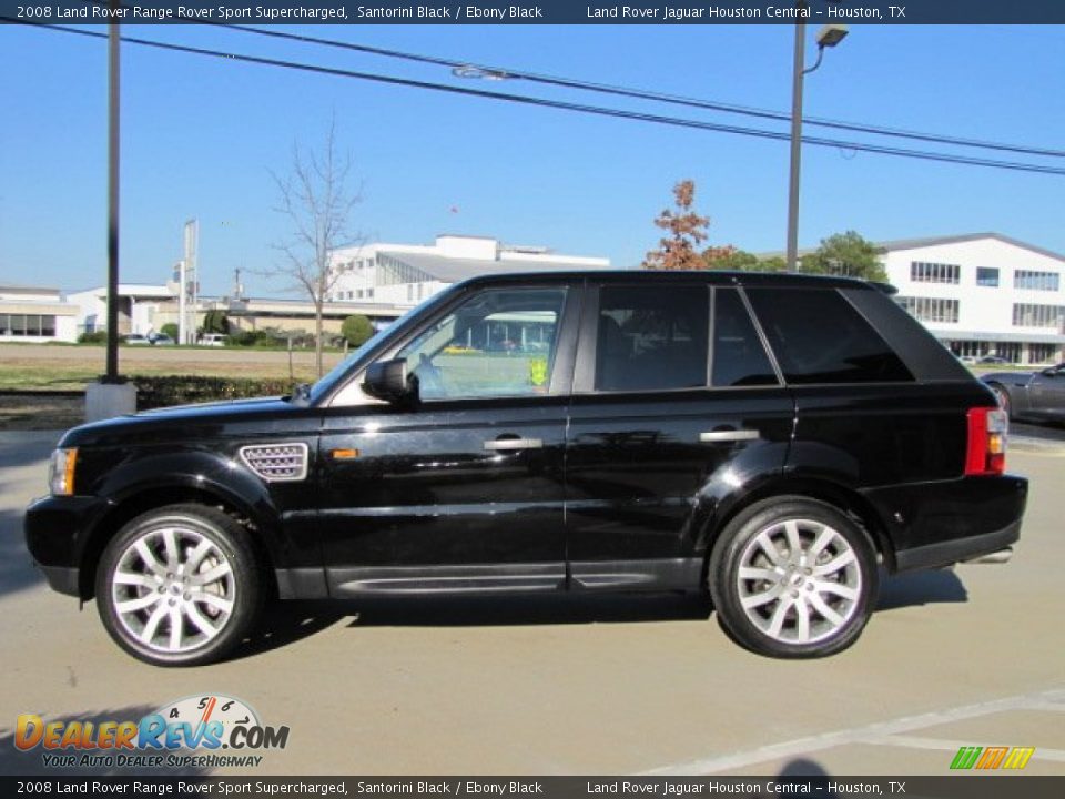 2008 Land Rover Range Rover Sport Supercharged Santorini Black / Ebony Black Photo #7