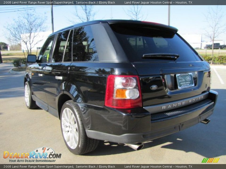 2008 Land Rover Range Rover Sport Supercharged Santorini Black / Ebony Black Photo #8