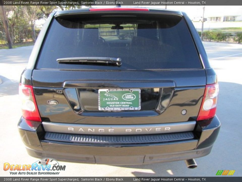 2008 Land Rover Range Rover Sport Supercharged Santorini Black / Ebony Black Photo #9