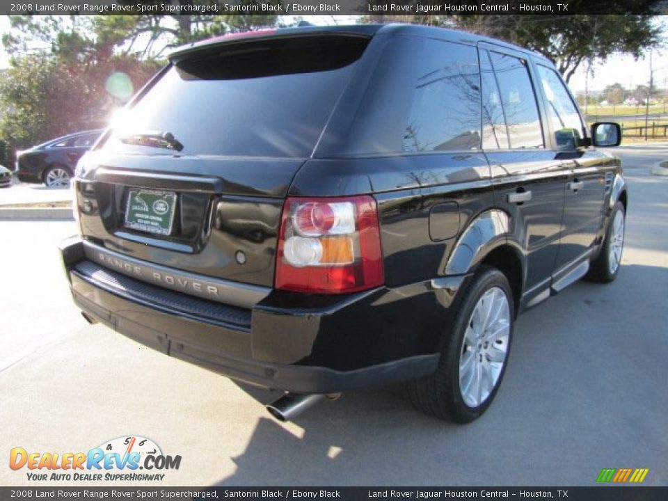 2008 Land Rover Range Rover Sport Supercharged Santorini Black / Ebony Black Photo #10