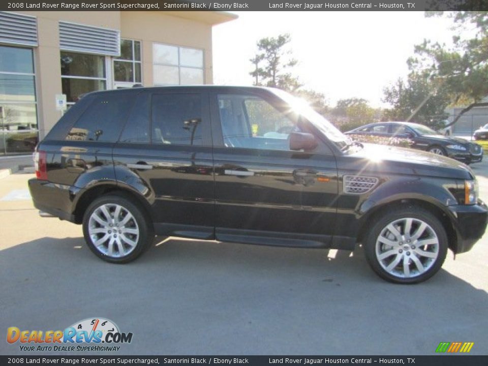 2008 Land Rover Range Rover Sport Supercharged Santorini Black / Ebony Black Photo #11