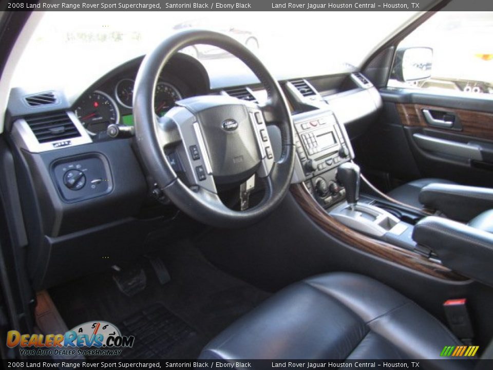 2008 Land Rover Range Rover Sport Supercharged Santorini Black / Ebony Black Photo #12