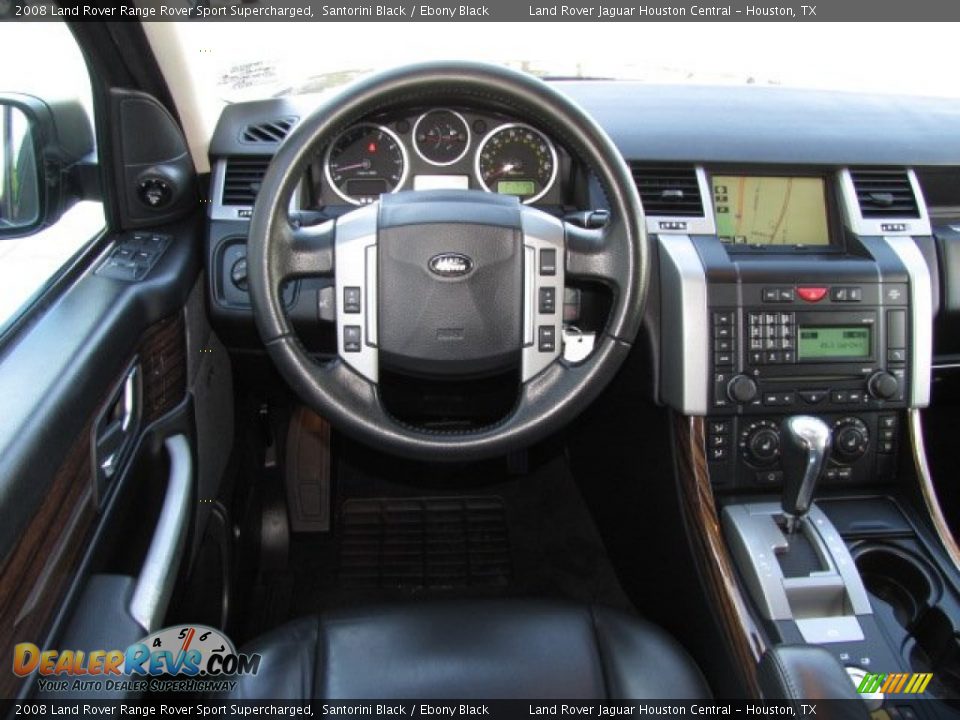 2008 Land Rover Range Rover Sport Supercharged Santorini Black / Ebony Black Photo #13