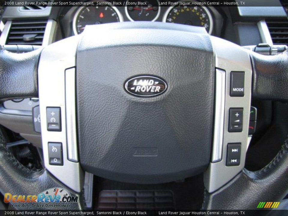 2008 Land Rover Range Rover Sport Supercharged Santorini Black / Ebony Black Photo #14