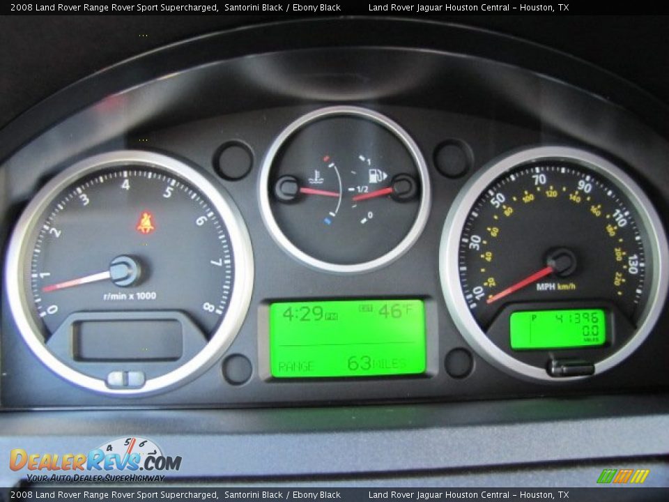 2008 Land Rover Range Rover Sport Supercharged Santorini Black / Ebony Black Photo #15