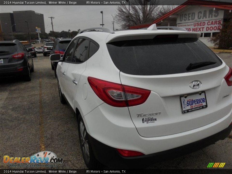 2014 Hyundai Tucson Limited Winter White / Beige Photo #4