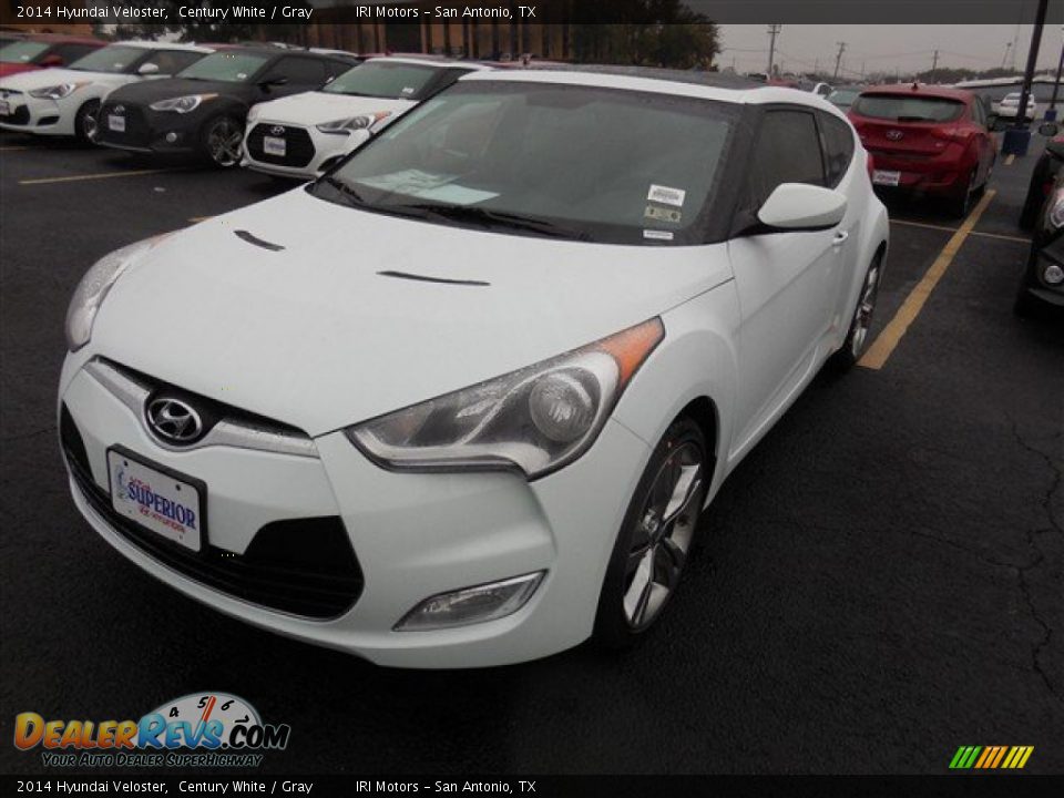 2014 Hyundai Veloster Century White / Gray Photo #1