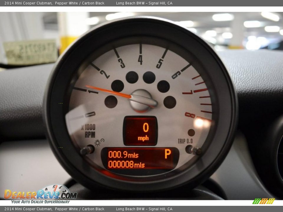 2014 Mini Cooper Clubman Pepper White / Carbon Black Photo #9